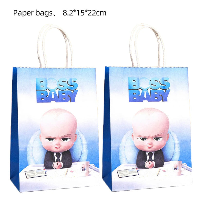 Baby Boy Party Decoration Banner Tableware Supplies Paper Boy DIY Cake Topper Birthday Foil Balloons Kit Accessory Gift Bags Good Vibrations