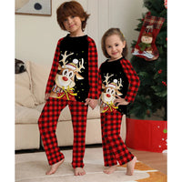Christmas Family Matching Outfits Father Mother Daughter Son Pajamas Sets Xmas Mommy And Kids Sleepwear Clothes Deer Tops+Pants Good Vibrations