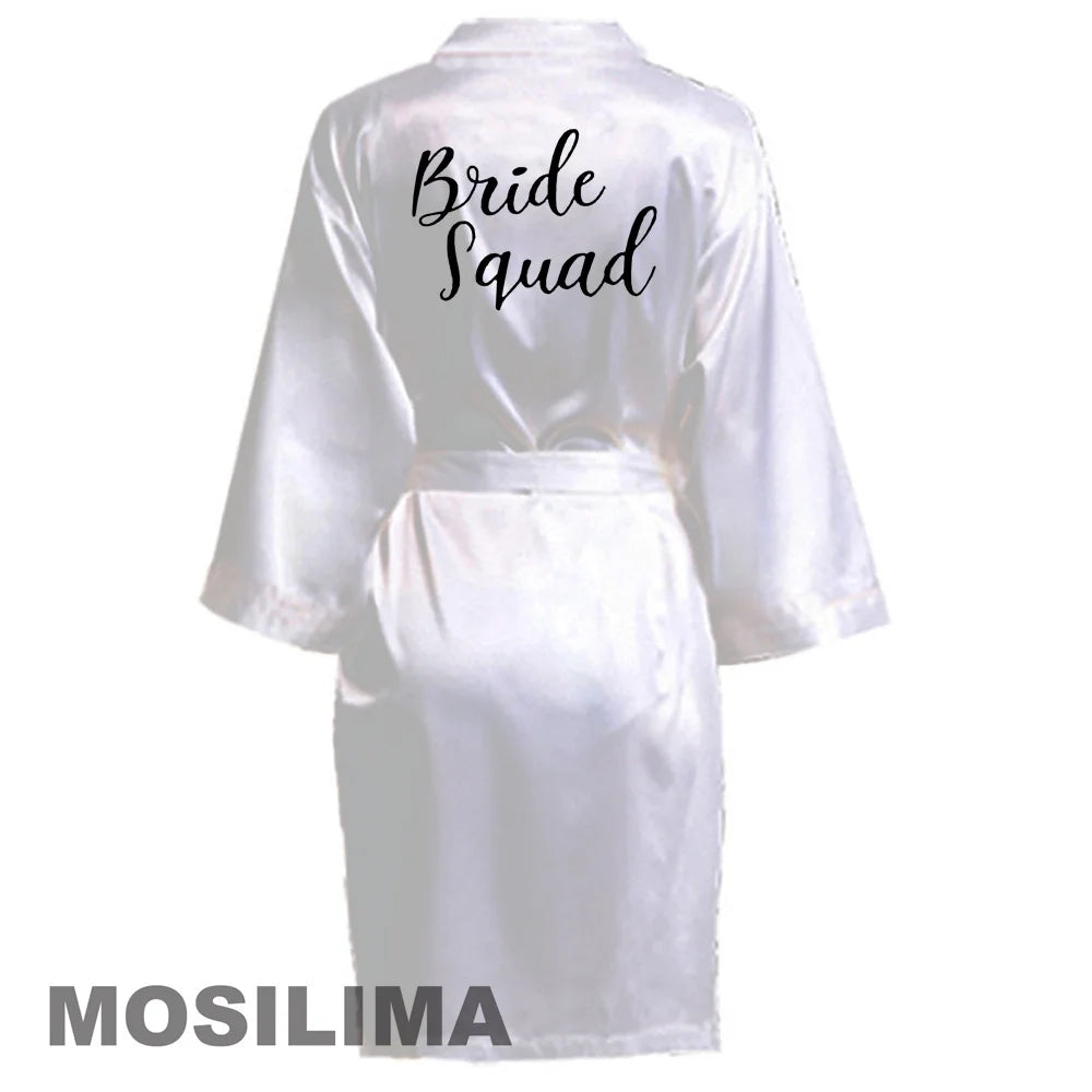 Satin Silk bride robe Wedding Robe Bridesmaid Bride Dressing Gown bridesmaid robes SP002 Good Vibrations
