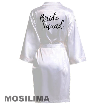 Satin Silk bride robe Wedding Robe Bridesmaid Bride Dressing Gown bridesmaid robes SP002 Good Vibrations