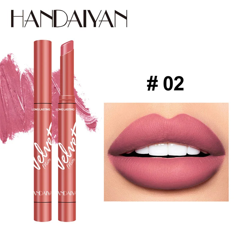 New 8 Colors Makeup Matte Lipstick Waterproof Long Lasting Lip Stick Sexy Red Pink Velvet Nude Lipsticks Make Up Woman Cosmetics Good Vibrations