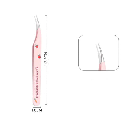 6 Types False Eyelash Tweezers Stainless Steel Anti-static Pincet Curved Strip 3D Lashes Extension Tweezer Makeup Tools Good Vibrations