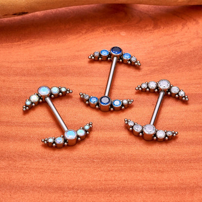 14G Nipple Rings G23 Titanium Barbell Zircon Nipple Shield Piercing for Women Girls Sexy Nipple Piercing Jewelry Good Vibrations