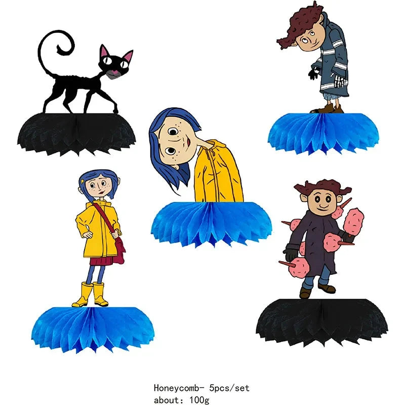 Coraline Birthday Party Decorations Supplies Coraline Balloons Decoration Happy Birthday Disposable Tableware Paper Party for Ki Good Vibrations