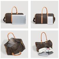 Women's Classic Boston Handbag Large Capacity Elegant Travel Duffle Bags for Women Weekend Luggage Travel Shoulder Bag Good Vibrations