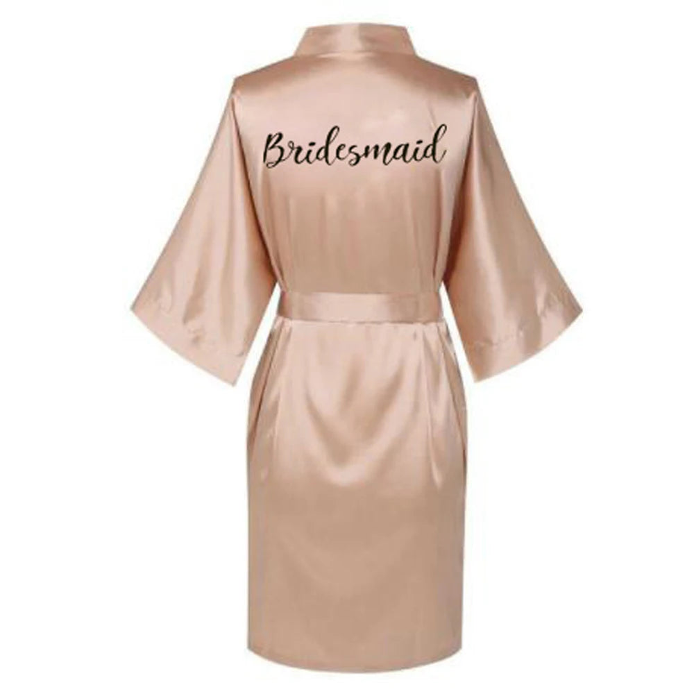Satin Silk bride robe Wedding Robe Bridesmaid Bride Dressing Gown bridesmaid robes SP002 Good Vibrations