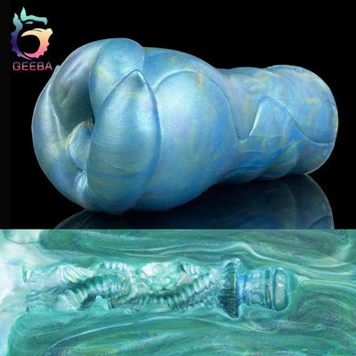 GEEBA Fantasy Animal Male Masturbator Realistic Silicone Flexible Men Penis Stroker Prostate Massage Pocket Pussy Adult Sex Toys