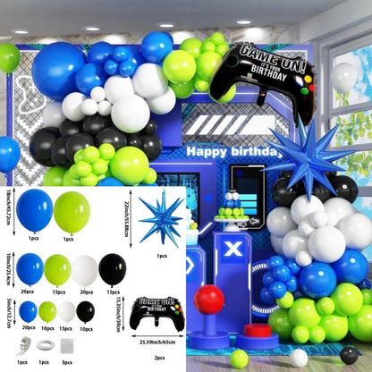 135pcs Game-themed Birthday Sets, Birthday Parties, Game Night Birthday Party Decorations, Create Immersive Esports Carnivals Good Vibrations