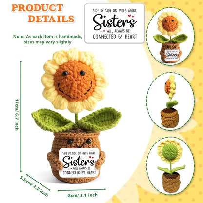 Positive Energy Duck Doll Hug Pocket Mini Handmade Plush Wool Knitting Dolls Funny Emotional Support Crochet Gift for Birthday Good Vibrations