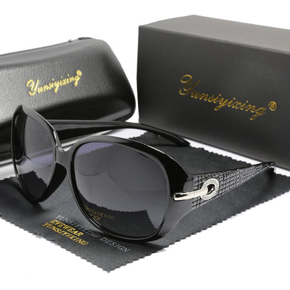 YSYX Polarized Women's Sunglasses Brand Designer Sun Glasses Fashion Classic Big Frame Glass Female Vintage Oculos De Sol ST2012 Good Vibrations