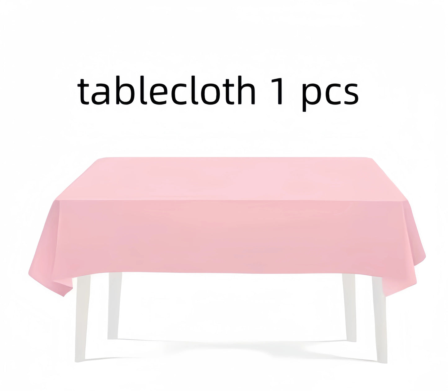 Light Pink Party Supplies Dinnerware Set Include Plates and Cups Tablecloth for Baby Shower Wedding Birthday Valentine's Day Good Vibrations