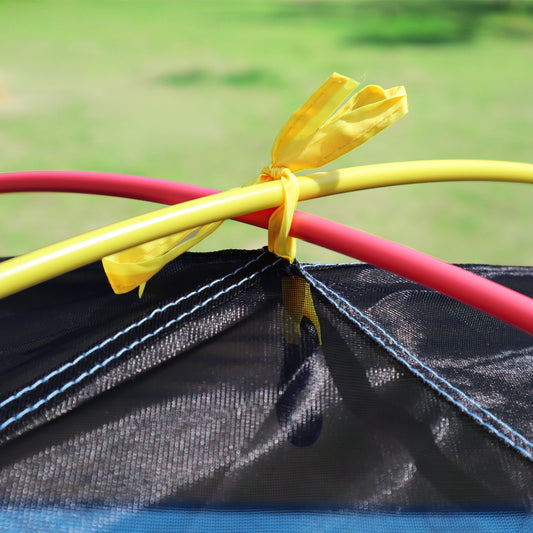 Kids Play Tent Indoor Outdoor Playhouse Tents for Boys And Girls Children's Game Center with Mesh Top & Tunnel Doors Good Vibrations