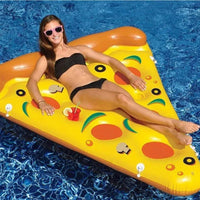 Inflatable pizza float, summer adult water recliner float, colorful entertainment float bed, pool mounted swimming float  i Good Vibrations