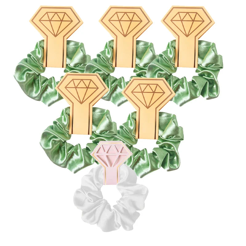 12/6pcs Wedding Bridesmaid Gifts Bridesmaid Hair Ties Scrunchies Heart Shaped Sunglasses Bachelorette Hen Party Bridal Favors Good Vibrations