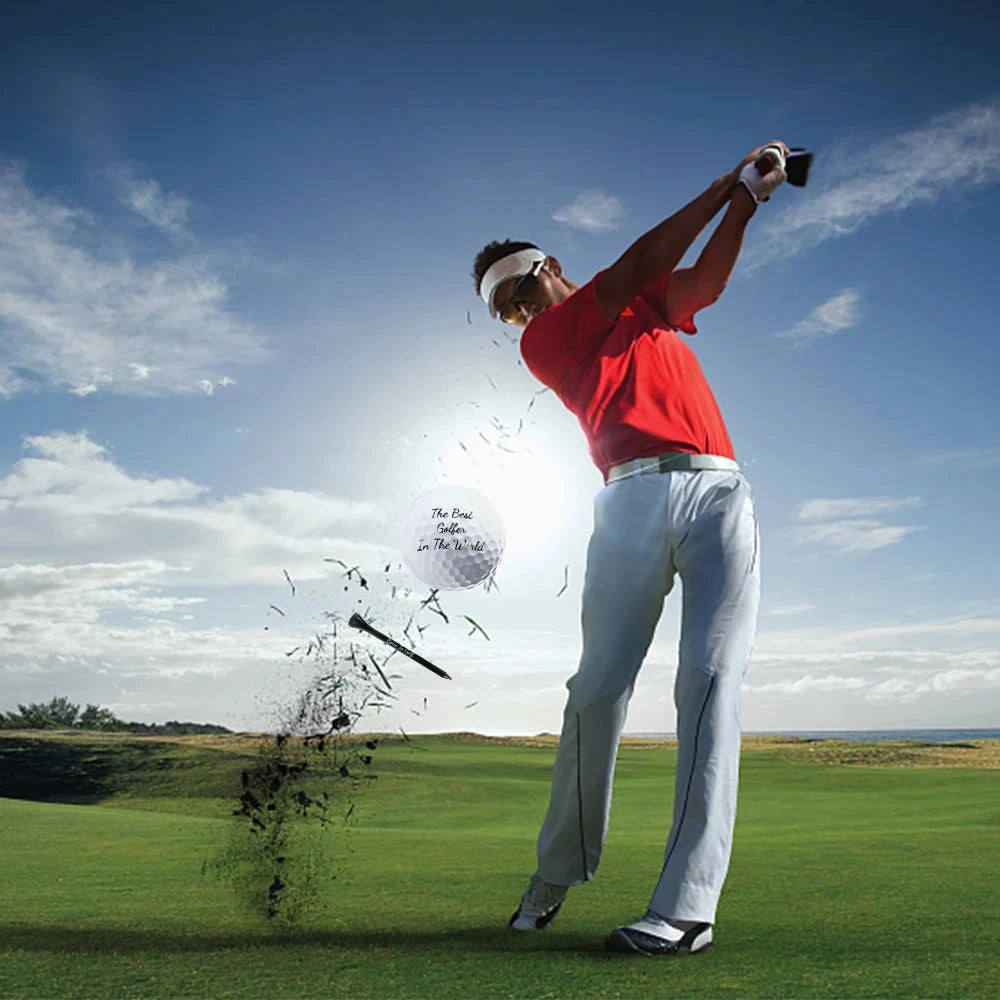 Funny Golf Gifts Set for Men Novelty Golf Gift Included 3 Golf Balls + 3 Golf Tees + 1 Ball Marker Perfect Golfer Gift Good Vibrations