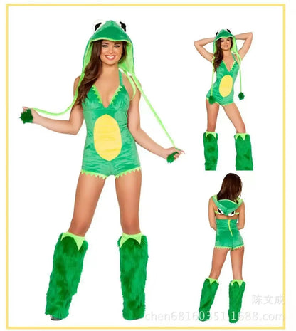 Adult Leopard Fox Cat Girl Cosplay Costume Halloween Costumes Women Fancy Party  Dress Up Deluxe Plush Monster Animal Costume Good Vibrations