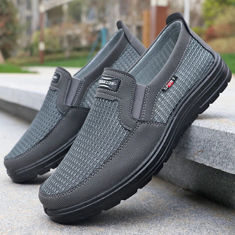 Men's Fashionable Solid Woven Knitted Running Shoes - Lightweight, Breathable, and Non-Slip - Perfect Sports Shoes for Outdoor Activities Good Vibrations