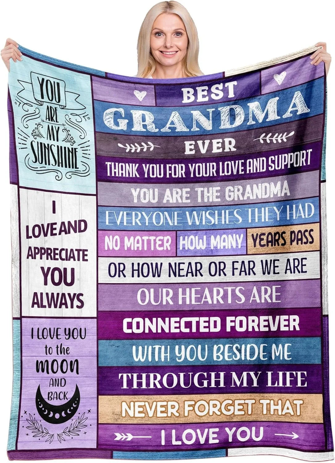 Gifts from Daughter Son for Mother's Day Birthday Mom Gifts Anniversary Unique Gifts for Mom Super Soft Flannel Throw Blankets Good Vibrations
