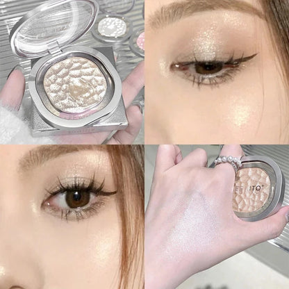 LEEINTO color-glowing high-gloss powder pearlescent powder brightens up the make-up eye shadow disc Good Vibrations
