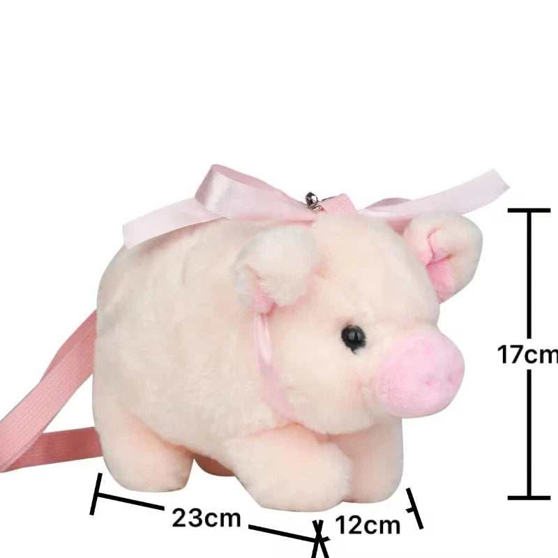Piglet Plush Bag for Girl Korean Version Large Capacity Lady Shoulder Bag Cartoon Ins Cute Doll Messenger Bag Handbags Crossbody Good Vibrations