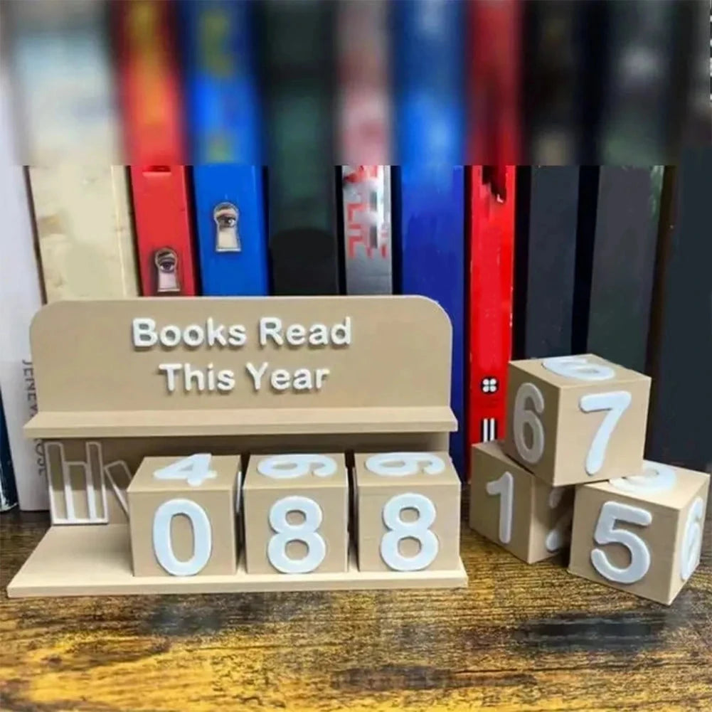 Books Read This Year Counting Ornaments 3D Printed Book Read Tracker Library Decor Ornament for Teachers Writers Library Lovers Good Vibrations