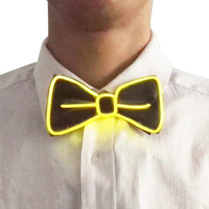 Flashing Neon Light LED Tie Halloween Christmas Dance Supplies Wedding Performance Decoration Luminous EL Wire Necktie Good Vibrations