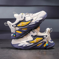 New Children's Tennis Shoes Students Scool Shoes Fashion Boy's Sport Shoes Anti-slippery Soft-soled Sneakers For Kids Good Vibrations