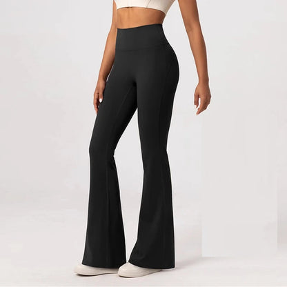 High-end Yoga Leggings Slim Yoga Pants High Waist Wide Leg Pants Bottoms Breathable Gym Casual Sports Bell Leggings Female Good Vibrations