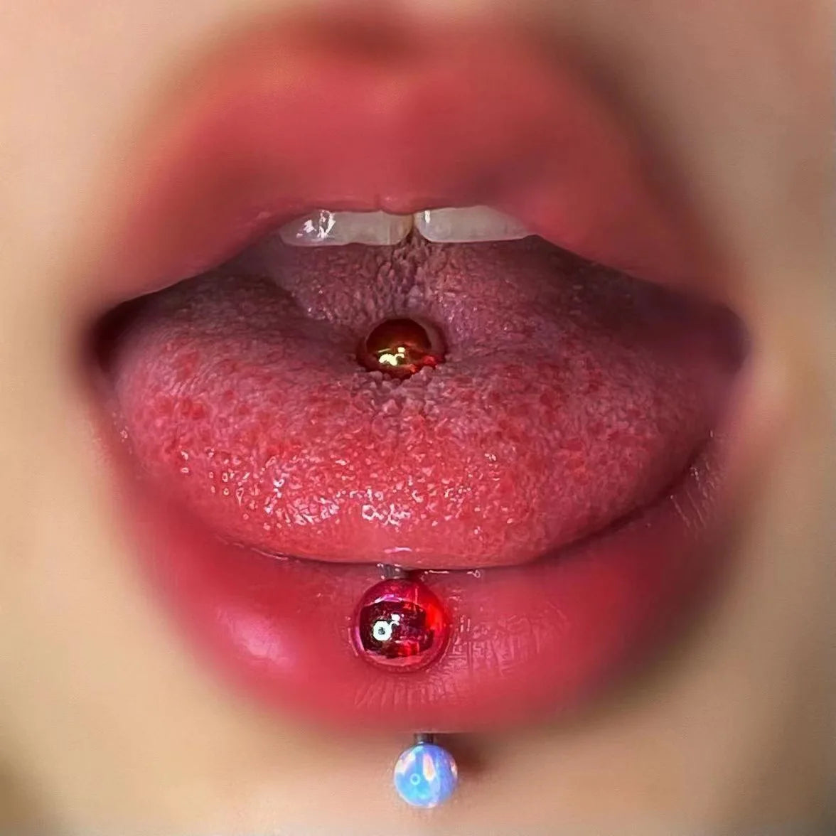 Tongue Nail Fashion Acrylic Tongue Ring Piercing Ear Nipple Rings Wear Lip Retro Stud Earring Puncture Jewelry Good Vibrations