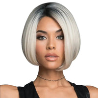 Wig Gradient Heat Resistant Women Fashion Short Hairpiece Straight Bob Synthetic Hairpiece Good Vibrations