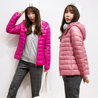 2021 New 90% Duck Down Jacket Women Autumn Winter Coat Lady Ultralight Down Jacket Good Vibrations