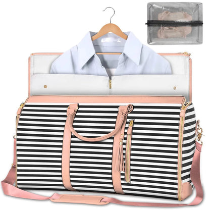 PU Folding Suit Storage Bag Large Capacity Travel Duffle Bag Women's Handbag Waterproof Totes Gym Bag Outdoor Fitness Bag Good Vibrations