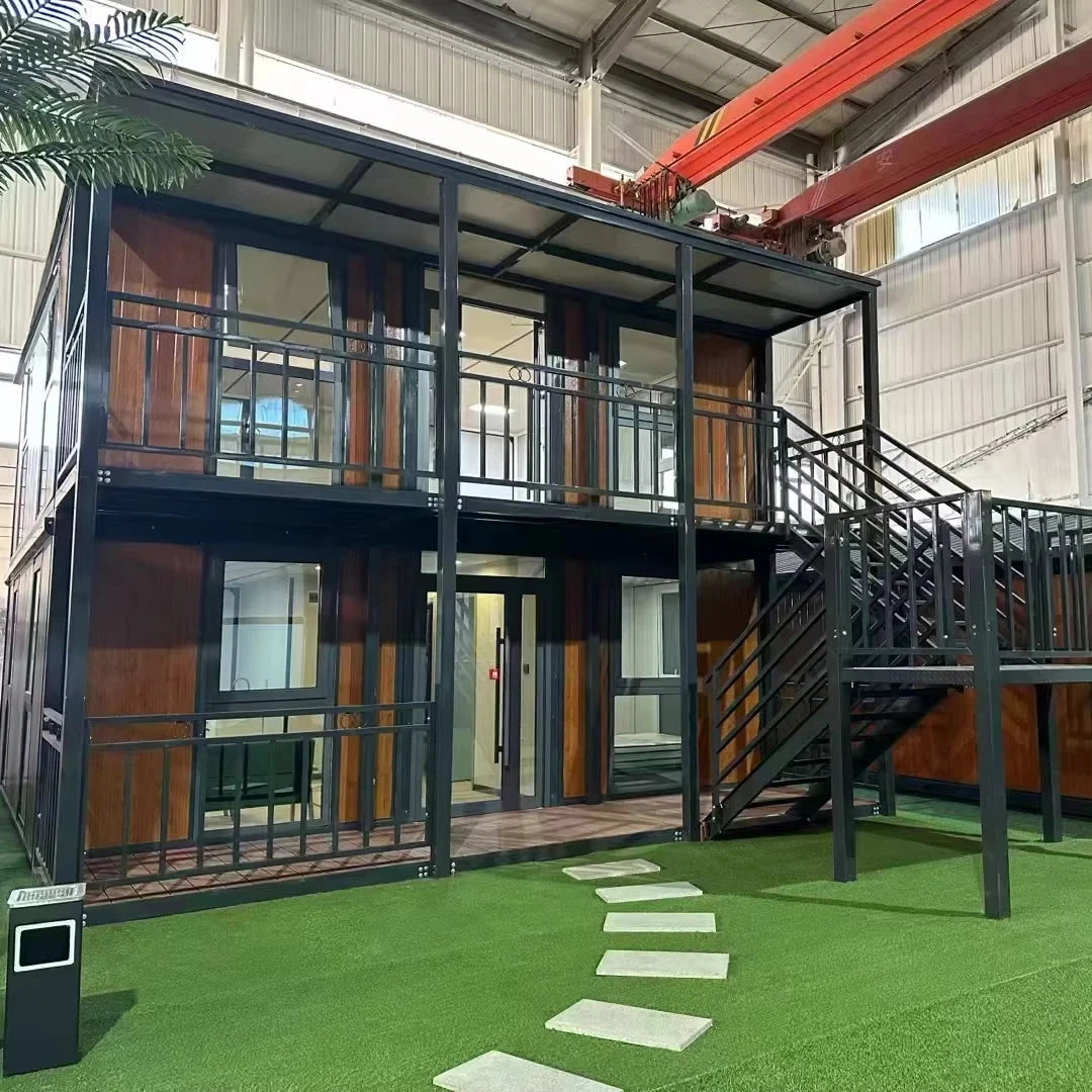 Double Storey Container House Modular House Design 20ft 40ft Custom 2/3/4 Bedrooms for Work Office Warehouse Portable House Good Vibrations