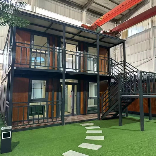 Double Storey Container House Modular House Design 20ft 40ft Custom 2/3/4 Bedrooms for Work Office Warehouse Portable House Good Vibrations