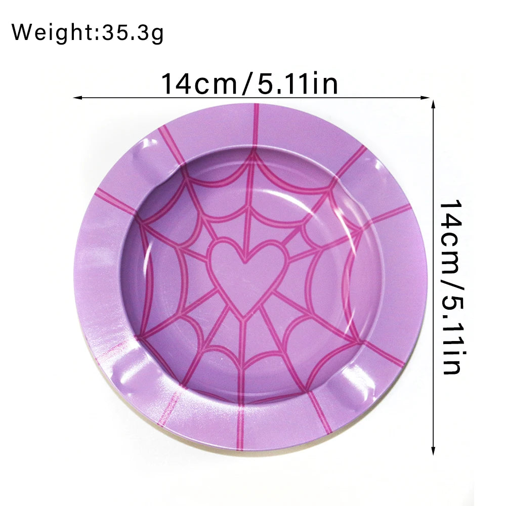 Cartoon Metal Rolling Tray - round Tobacco Herb Ashtray Creative Cigarette Holder Smoking Accessories Good Vibrations