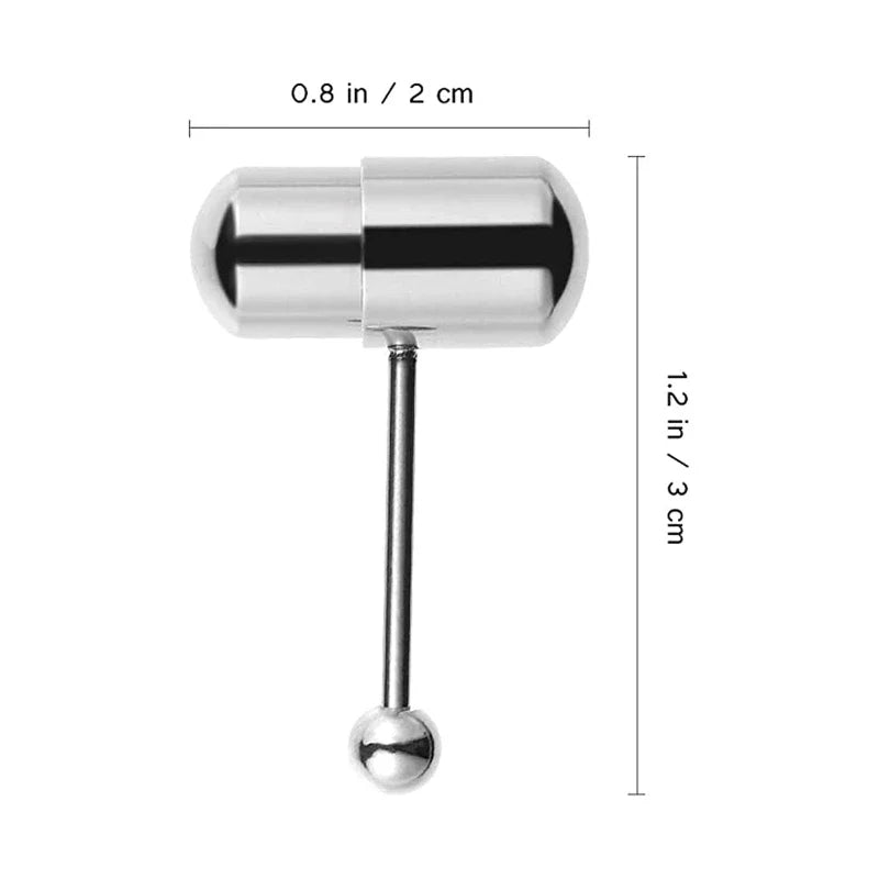 Stainless Steel Vibrating Tongue Ring Barbell Tongue Piercing Jewelry Tongue Body Piercing Barbell Tongue Rings Wholesale Good Vibrations