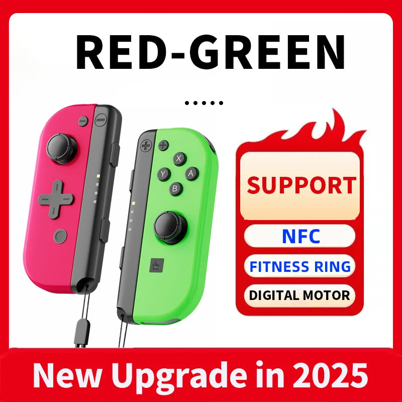 Wireless Switch Joypads, Switch Controller Compatible with Switch/OLED/Lite,Joy Pads for Switch Support NFC FITNESS RING Good Vibrations