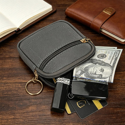 New Coin Purse Portable Wrist Bag PU Leather Money Coin Purse with Key Ring Pocket Purse Keychain Wallet for Women Girls Gift Good Vibrations