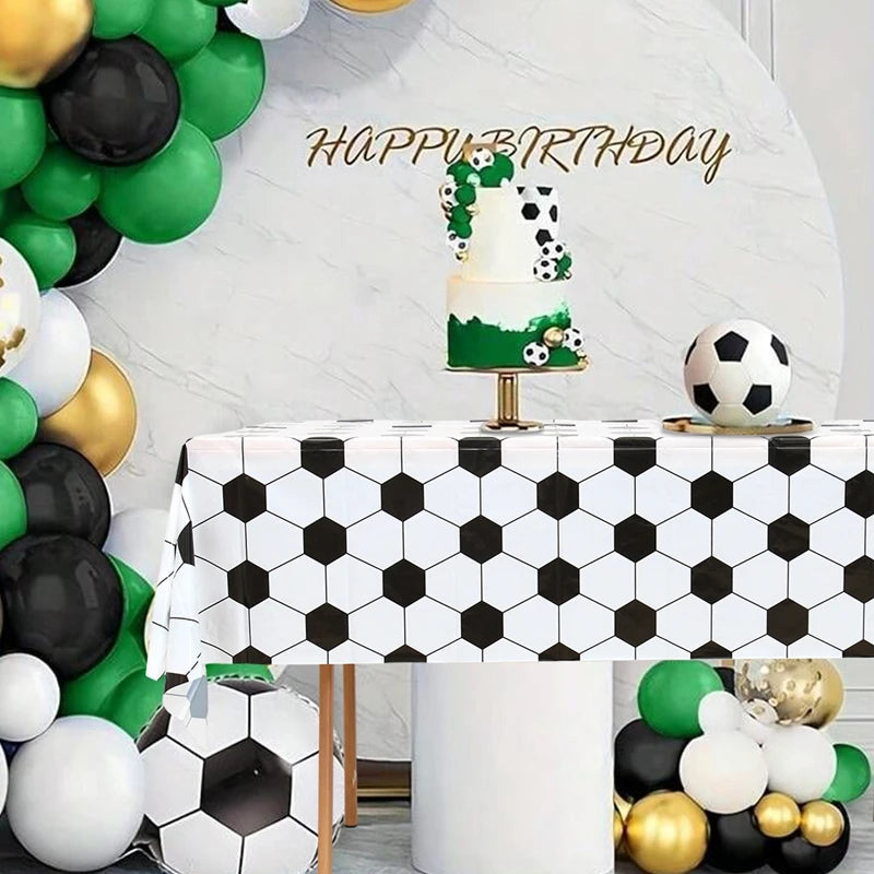 Football Party Disposable Tableware Boys Kids 1st Birthday Party Decorations Sports Soccer Theme Birthday Party Supplies Decor Good Vibrations