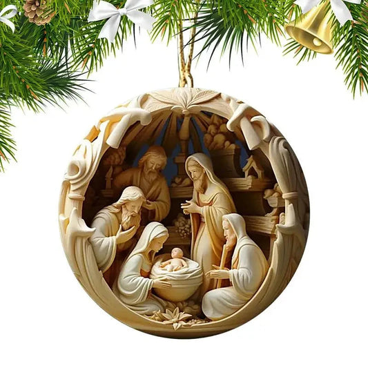 Christmas Tree Pendant Jesus Christ Hanging Ornaments Christmas Tree Ornament Christian Gifts Exquisite Xmas Ornaments Good Vibrations
