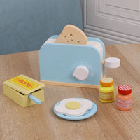 Wooden Kitchen Pretend Play Toy Simulation Wooden Toaster Machine Baby Early Learning Educational Toys Good Vibrations