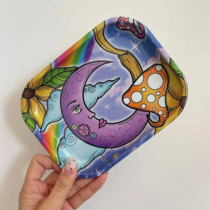 7x5.5inch Rolling Tray Tobacco Smoke Accessories Good Vibrations