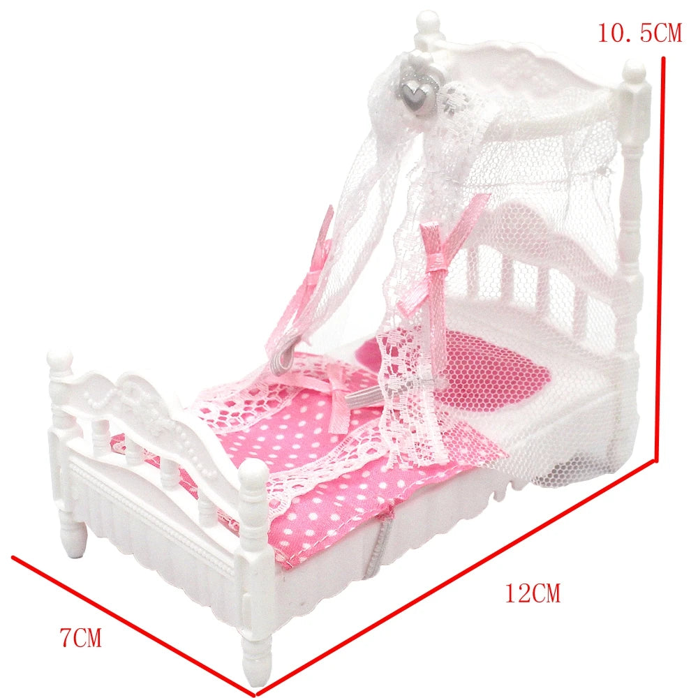 Fashion Dollhouse Furniture For 11.5 inch Dolls Accessories 1:12 Wardrobe Bed Chair Sofa 29-32 cm Doll Shoe Rack Slide Toys  JJ Good Vibrations