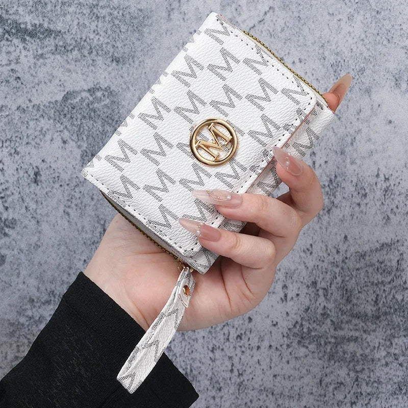 Fashion Letter Print Wallet For Women Zippered Large Capacity Multi-Card Slots Portable Organizer Clutch Purse Good Vibrations