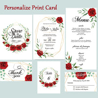 50pcs Personalized Print Wedding Invitation Insert Reception Reply RSVP Wishing Well Table Card Thank You Cards Menu IC101 Good Vibrations