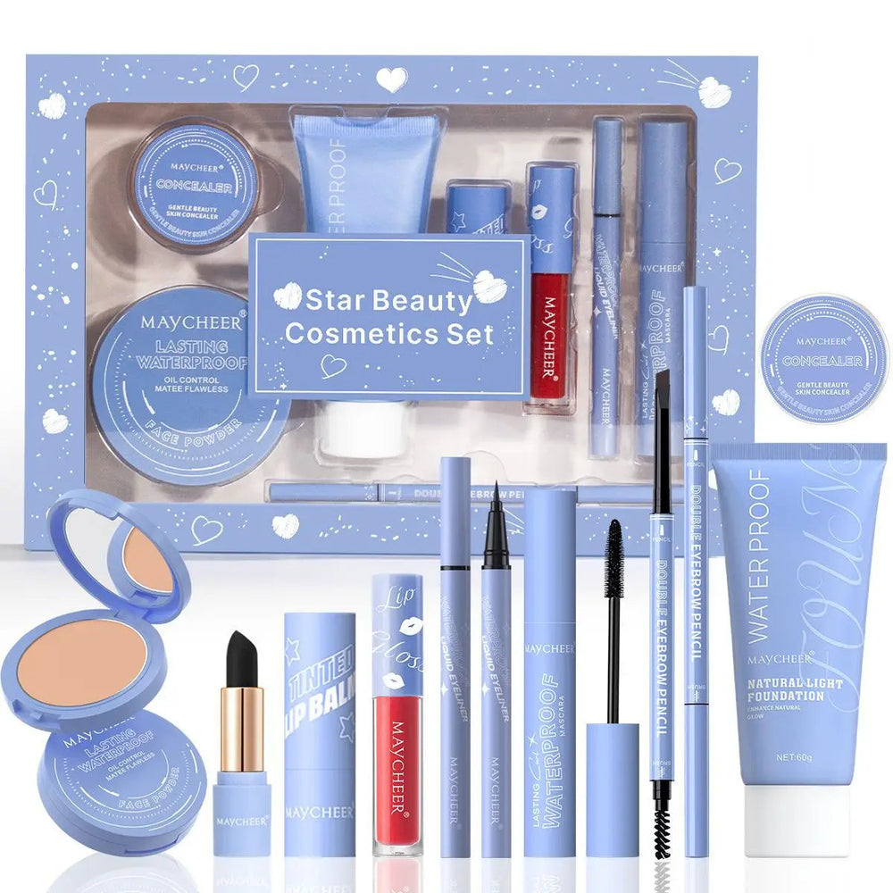 All-In-One Makeup Set,Full Makeup Kit Gift Include Concealer,Foundation,Eyeliner,Eyebrow Pen,Mascara,Lipstick Makeup for Women Good Vibrations