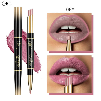 2 In 1 Matte Lipstick lip liner Long lasting waterproof Makeup for women Korean Cosmetics Beauty Make up female Good Vibrations