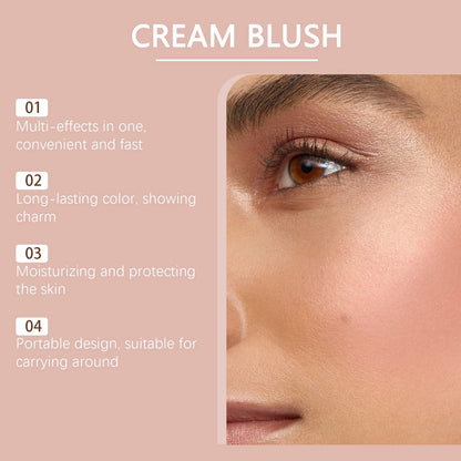 Blush Cream - Highly Pigmented, Long-Lasting, Smudge-Proof, Fine-Textured, Natural, Lightweight, Moisturizing Blush Cream Good Vibrations