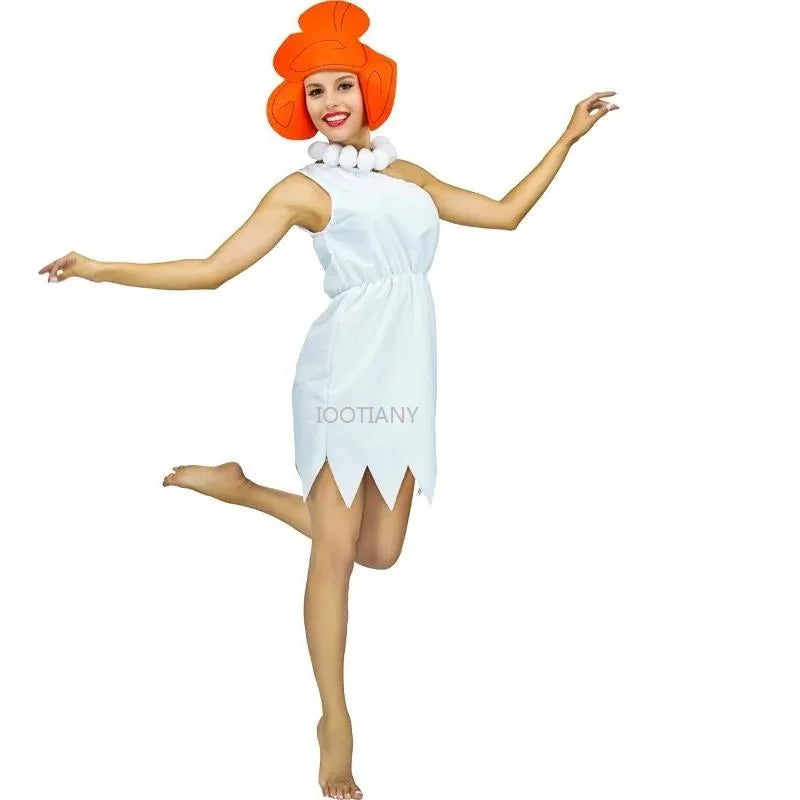 Primitive Role Play Party Costumes Primitives Wilma Flintstone Adult Cos Parent-children Clothes Savage Stage Performance Outfit Good Vibrations