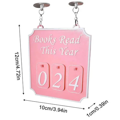 Book Decor for Shelf Bookshelf Counter Bookish Reader Bookworm Track Yearly Reading for Classroom Librarian Women Men Good Vibrations